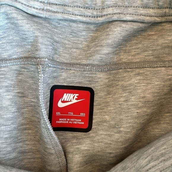 NIKE SPORTSWEAR TECH FLEECE Pants Heather Grey Black FB8002-063 - Picture 6 of 9